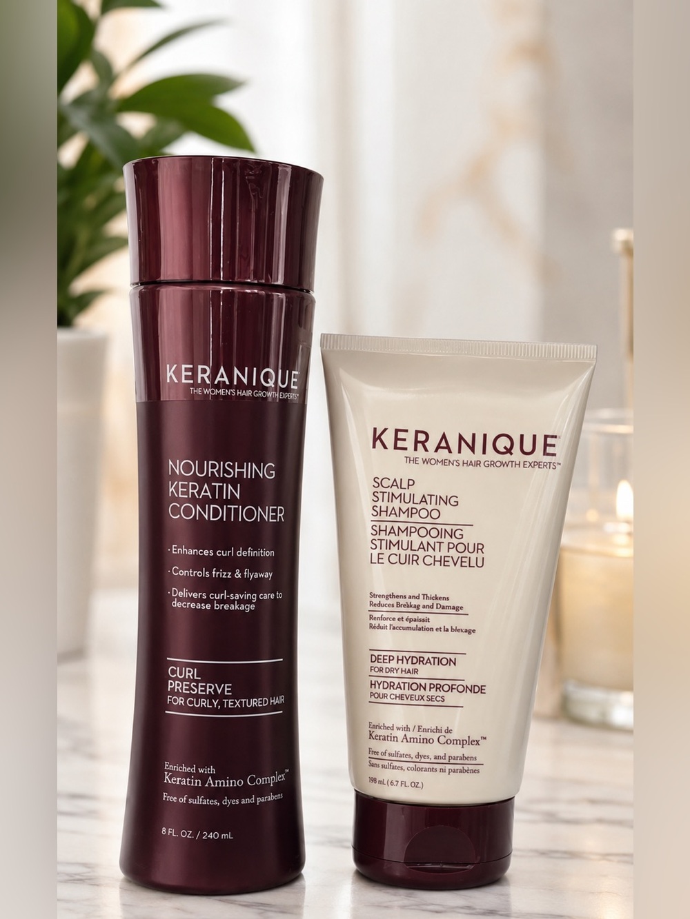 Keranique Scalp Stimulating Shampoo + Nourishing Keratin Conditioner